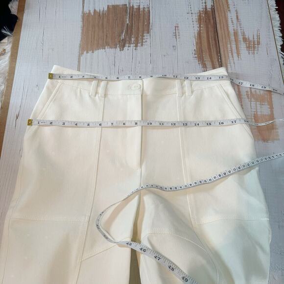 Jonathan Simkhai Jesslyn Cropped Flare Pants White Size US 8 - Picture 10 of 13